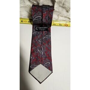 Vintage Roberto Capucci Roma-Paris 100% Silk Paisley Tie - Burgundy & Blue